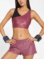 color block sports bra